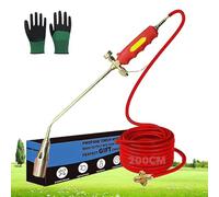 Frontaley New Portable Propane Torch Weed Burner Kit, Intelligenck Flame Thrower Gun. Firmsteady Propane Weed Burner Double Switch Household Waterproof for Yard Garden (200cm)