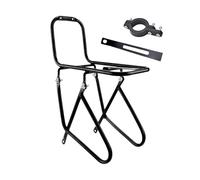 Frontgepäckträger - Vorderer Fahrrad-Lastenträger mit Streben - Aluminium-Pizza-Rack zur Frontmontage für Mountainbikes, Gravelbikes und Tourenräder