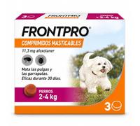 FRONTPRO Antiparasitario para Perros 2-4 kg | Comprimidos Masticables contra Pulgas y Garrapatas | Protección Antiparasitaria para Perros Grandes