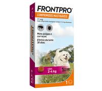 FRONTPRO - Tableta masticable contra pulgas y garrapatas para perros de 2 a 4 kg - Cantidad: 1 tableta