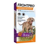 FRONTPRO - Tableta masticable contra pulgas y garrapatas para perros de 25 a 50 kg - Cantidad: 1 tableta