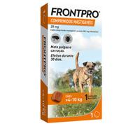 FRONTPRO - Tableta masticable contra pulgas y garrapatas para perros de 4 a 10 kg - Cantidad: 1 tableta