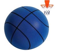 FRoon Baloncesto silencioso con Canasta, Pelota de Entrenamiento silenciosa para Interiores, agregue una Canasta a Juego, Suave, Liviana, fácil de Instalar, Adecuada para Varios Interiores,NO5,Blue