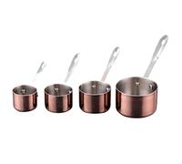 FROON Conjuntos de Salsa de Acero Inoxidable de 4 Piezas 304 Juego de Tazas de Mango Largo para bistec, Barbacoa, Comercial de Sushi y Uso doméstico