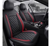 FROON Fundas de asiento de coche universales Set para Ford Tourneo Courier Ka C-Max Super Duty Airstream Vertrek Crown Victoria Auto Accesorios, negro y rojo