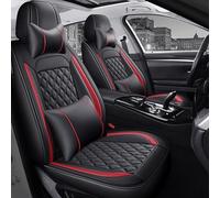 FROON Fundas de asiento de coche universales Set para Hyundai Elantra Tucson Accent Azera Equus Genesis Ioniq Sonate Veracruz XG350 Kona Nexo Auto Accesorios, Negro Rojo Lujo