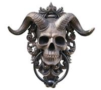 FROON Llamador de la Puerta Aldaba de Puerta gótica de Alta Resistencia Shofar de Hierro Vintage, estatuas de Calavera, aldaba de Puerta, manija de Puerta, decoración Decoración del hogar