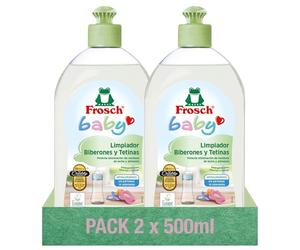 Frosch Baby Detergente Ecológico Biberones y Chupetes, Pack 2 x 500 ml