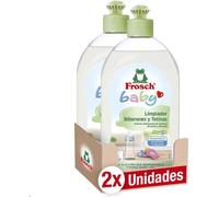 Frosch Baby - Limpiador de Biberones y Tetinas, Elimina Restos de Leche y Comida, Producto Hipoalergénico y Ecológico - Pack de 2 Unidades x 500 ml