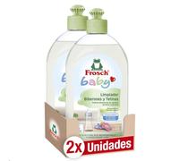 Frosch Baby - Limpiador de Biberones y Tetinas, Elimina Restos de Leche y Comida, Producto Hipoalergénico y Ecológico - Pack de 2 Unidades x 500 ml