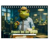Frosch bei der Arbeit- Dienst nach Vorschrift (Tischkalender 2026 DIN A5 quer), CALVENDO Monatskalender: Ein Strohhut-Frosch macht seinen Job.