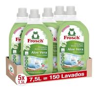 Frosch - Detergente Líquido Concentrado Aloe Vera para Lavadora, Ropa Limpia e Impecable en el Lavado, Apto para Todo Tipo de Tejidos menos Lana y Seda - Pack de 5 Unidades x 1.5 L