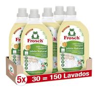 Frosch - Detergente Líquido Concentrado Ecológico Jabón Natural para Lavadora, Ropa Limpia e Impecable en el Lavado, Apto para Todo Tipo de Tejidos menos Lana y Seda - Pack de 5 Unidades x 1.5 L
