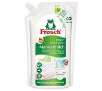 Frosch Frosch - Suavizante con leche de almendras sensible, hipoalergénico, sin colorantes, 40 lavados, 1 unidad (1 x 1000 ml)