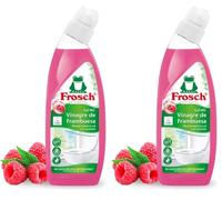 Frosch - Gel WC Ecológico, Limpiador de Cal y Residuos Para Inodoro, Higienizante con Vinagre Frambuesa - 750 ml (Paquete de 2)