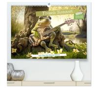 Frosch Konzert (hochwertiger Premium Wandkalender 2026 DIN A2 quer), Kunstdruck in Hochglanz: Froschmusik für das ganze Jahr