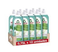 Frosch Lavavajillas a Mano Concentrado Romero 10x750 ml | Eficaz contra la Grasa | Apto Pieles Sensibles | Dermatológicamente Testado | Desengrasante