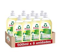 Frosch - Lavavajillas a Mano Líquido Bálsamo Ecológico Limón, Desengrasa y Protege la Piel, Dermatológicamente Testado con PH neutro, Limpieza e higiene eficaz - Pack 8x500ml
