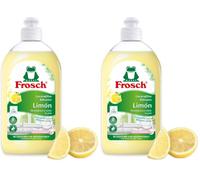 Frosch - Lavavajillas a Mano Líquido Bálsamo Ecológico Limón, Desengrasa y Protege la Piel, Dermatológicamente Testado con PH neutro, Limpieza e higiene eficaz - 500ml (Paquete de 2)