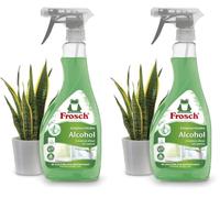 Frosch - Limpia Cristales Ecológico con Alcohol, Limpieza Eficaz de Cristales y Superficies Lisas - 500 ml (Paquete de 2)