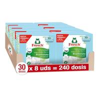 Frosch - Pastillas Lavavajillas a Máquina Todo en 1 con Bicarbonato, Limpieza y Brillo, Sin Componente Animal, Ni Fosfatos, Ni Fosfonatos, 30 Dosis - Pack de 8
