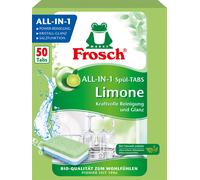 Frosch Pastillas para Lavavajillas Todo en 1 -Limón - 50 unidades Frosch