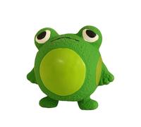 Frosch Quietschspielzeug aus Latex, weiches Latexspielzeug mit Geraeuschfunktion - Haustier Artikel, Einsatz fuer Kauen, Werfen und kurze Spielrunden, praktisch im Alltag, Reise (2)
