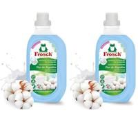 Frosch - Suavizante Concentrado Liquido Ecológico Flor de Algodón para Lavadora, Apto para Ropa Blanca y de Color, Producto Hipoalergénico y Ecológico - 900 ml (Paquete de 2)