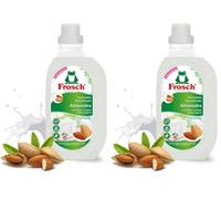Frosch - Suavizante Concentrado Liquido Ecológico para Lavadora con Aceite de Almendras, Apto para Ropa Blanca y de Color, Producto Ecológico e Hipoalergénico - 900ml (Paquete de 2)