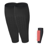 Frost Armours Ski Shields, Shin Guards with Honeycomb Pads, Long Breathable Elastic Honeycomb Honeycomb Anti-Collision Leggings Protective Cover for Skiing, Football, Running, Equestrian (Negro, M)