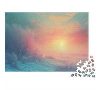 Frost Forest Nieve Puzzles Imposible,desafío for Adults Setting Sun Juego Educativo 1000 Piezas Obra De Arte De Juego De para Adultos Y Niños A Partir De 12 Años 1000pcs (75x50cm)