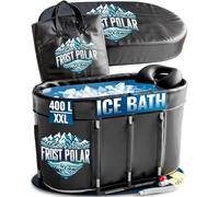 FROST POLAR - Bañera de Hielo Recuperacion 400 L - Ice Bath 57 cm x 135 cm - Soportes de Aluminio - Sin Inflado - Incluye Almohada Cervical y Bolsa.