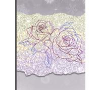Frosted Blooms: A Glitter & Rose Notebook: Snowy Elegance and Soft Floral Beauty