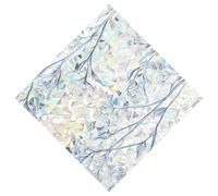 Frosted Glass Film - Bathroom Privacy Window Shield for Protection | Static Cling with Geometric Texture, Anti Glare Layer, Easy Cut and Apply Sheet for Shower Enclosures Sliding Doors 78.74x17.72 in