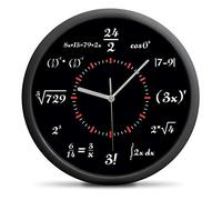 Froster Reloj de Matemáticas, Sin Tictac, Reloj de Pared Silencioso, Regalo de Matemáticas para Profesores Estudiantes