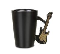 Froster Taza Guitarra Eléctrica, 3D Taza Musica, Regalos para Guitarristas, Rock Coffee Mug con Asa en Forma de Guitarra Estilo Double Cut, 300 ml