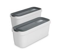 Klarstein Tarrinas de Helado 2x1,5L - Recipientes para Helados con Tapa, Plástico Duradero, Aptos Lavavajillas, para Heladeras, Graniteras y Yogurteras, Ligeros & Fáciles de Limpiar