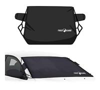 FrostGuard Deluxe | Cubierta de Parabrisas de Coche de Cobertura Completa para Hielo y Nieve, tamaño estándar, escobilla limpiaparabrisas + Cobertura de Espejo Lateral, Correas de Ajuste rápido +
