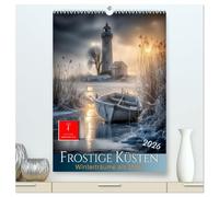 Frostige Küsten - Winterträume am Meer (hochwertiger Premium Wandkalender 2026 DIN A2 hoch), Kunstdruck in Hochglanz: Eis, Nebel, Meer - pittoreske Küsten im Winter.