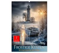 Frostige Küsten - Winterträume am Meer (Wandkalender 2026 DIN A2 hoch), CALVENDO Monatskalender: Eis, Nebel, Meer - pittoreske Küsten im Winter.