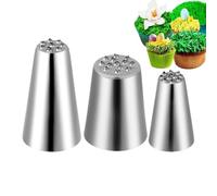 Frosting Piping Kit | 3-Piece Stainless Steel | Cake Piping Tips Icing Nozzles Set,for Home Bakery Shop Restaurant Commercial Wedding