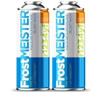 FrostMEISTER 2en1 - 2X 400 ml Kit de recarga para aire acondicionado de coche para R1234yf (a partir del año de fabricación 2017) - Rápido, fácil y respetuoso con el medio ambiente, incluye aceite