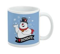 Frosty I Love Snowdays - Taza de café de cerámica, tazas de regalo novedosas para café, té y bebidas calientes, 11 onzas, color blanco