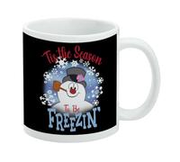Frosty Season for Freezin' - Taza de café de cerámica, tazas de regalo novedosas para café, té y bebidas calientes, 11 onzas, color blanco
