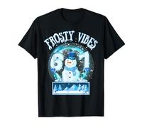 Frosty Vibes 67 Snowman Six Seven Meme Funny Winter Niños Hombres Camiseta