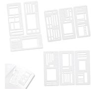 FrostyFlair Accesorios para Bullet Journal, 9 Piezas 13,5×6cm Plantillas Flexibles Hechas a Mano, Reutilizables para Bullet Journal, Plantillas de Dibujo y Listas de verificación