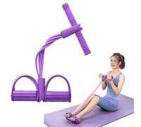 FrostyFlair Banda de Resistencia Multifuncional, Equipo de Fitness para Casa & Entrenador Abdominal, Banda de Resistencia con Pedales y 4 Tubos para Entrenamiento de Cuerpo Completo, Tubos de TPE