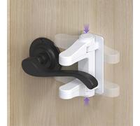 FrostyFlair Door Lever Lock, Cerradura de Puerta para niños, Paquete de 2, Cerradura de Seguridad Mejorada para bebés, fácil de Instalar sin perforar, Adhesivo 3M, operación con una Mano