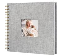 FrostyFlair Fotolibro, 20,5x20,5cm 40 Páginas 20 Hojas Fotolibro para Diseñar, Álbum de Fotos, Álbum de Fotos para Pegar para Bebé Boda Cumpleaños Beige