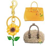 FrostyFlair Sonnenblume Keychain, Llavero para Bolso de Mujer, Llavero para Coche, Charms para Bolso, Regalos para Madres en cumpleaños